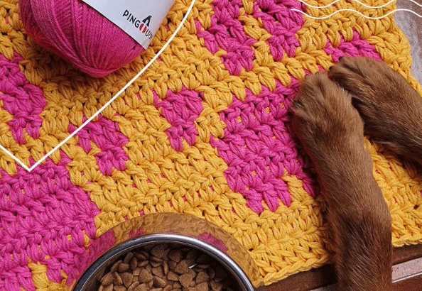 Tapete de crochê para pet – Fio Kotini