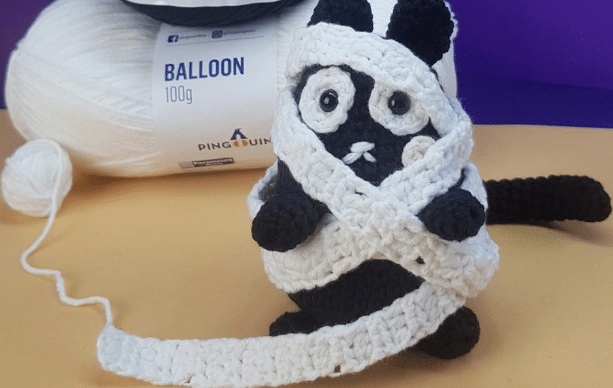 Amigurumi Gato enrolado – Fio Balloon Amigo