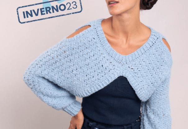 Manguito de crochê Maré – Fio MOHAIR