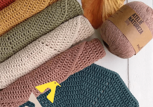 Sousplat de crochê fácil – Mesa posta com fio ATELIÊ NATUREZA