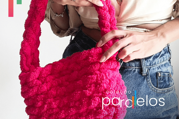 Bolsa de crochê PINK fácil – Fio GIGA cor Zettabyte