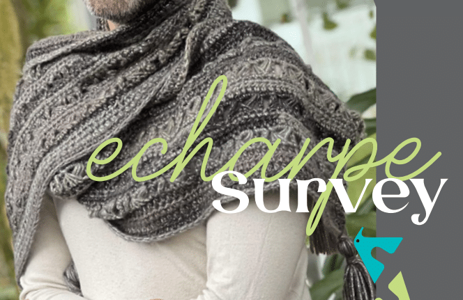 Echarpe de crochê Survey – Coleção Paralelos 