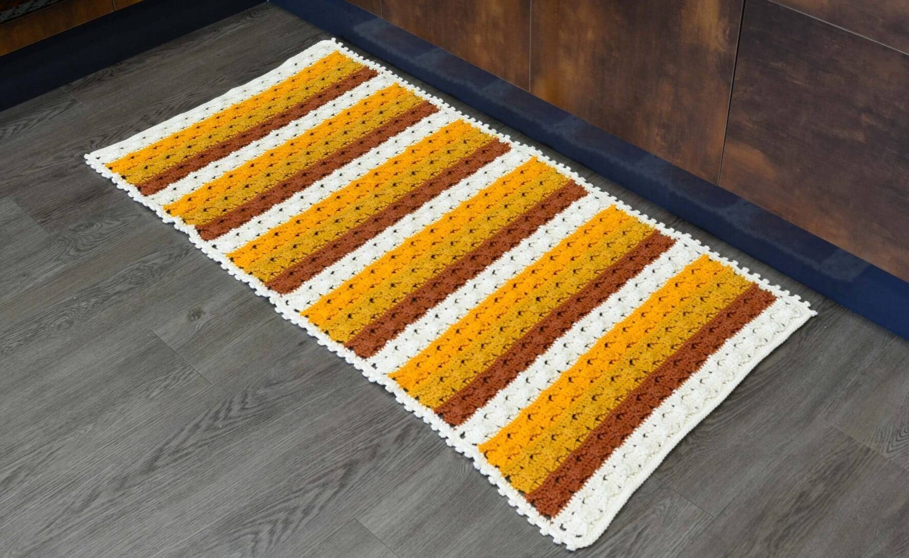 Faça o Tapete de crochê Argila com receita e gráfico