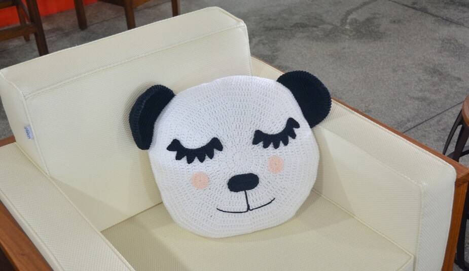 Almofada de crochê Panda: Passo a passo