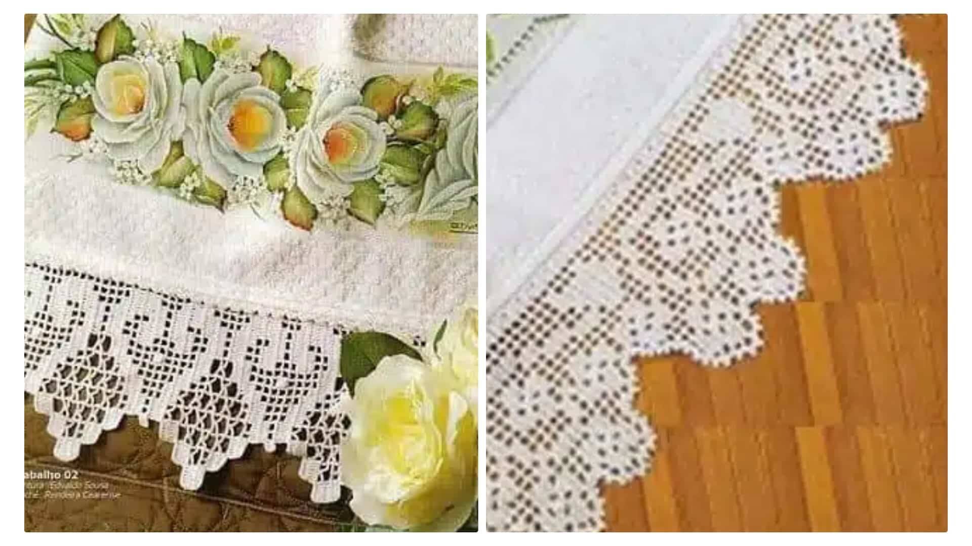 Barrados em Crochê Filé com Gráficos para Copiar