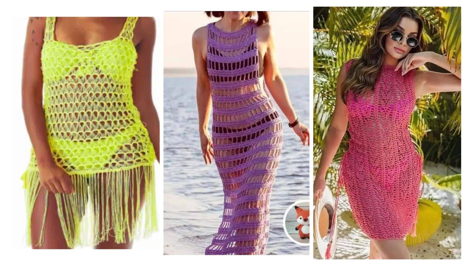 Saídas de Praia em Crochê com Gráficos para o Verão