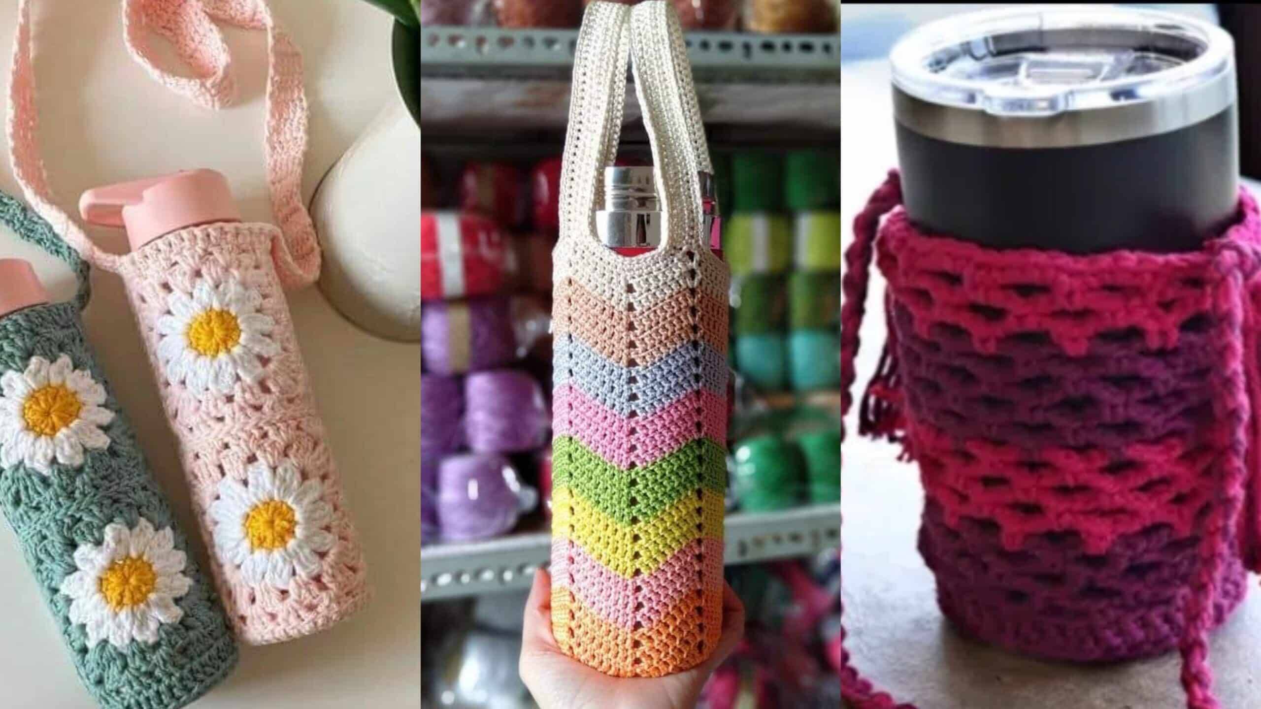 Bolsinhas Porta Garrafas em Crochê Inspirações e Gráfico