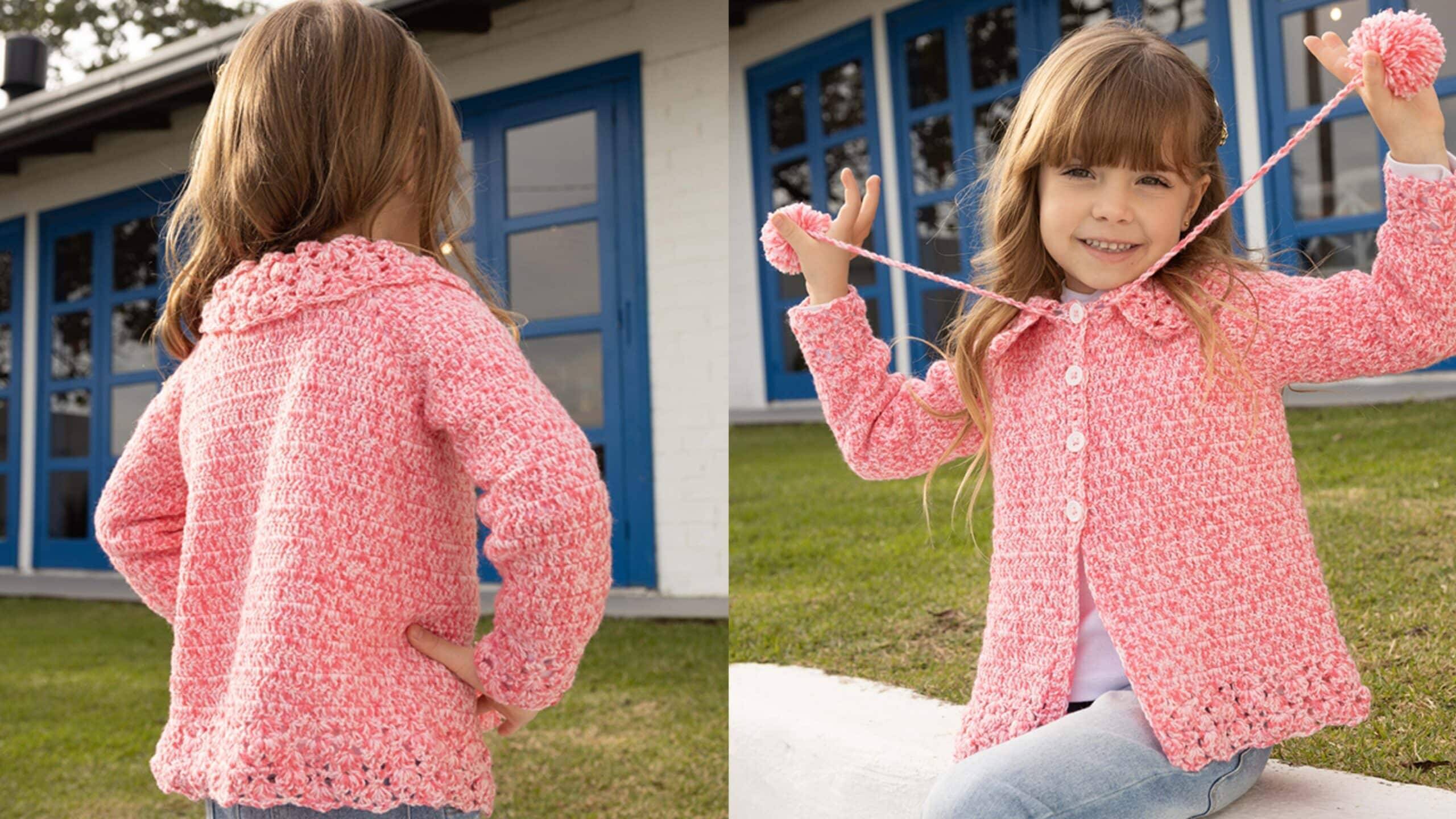 Faça o Fofíssimo Casaco de Crochê Infantil Pompom