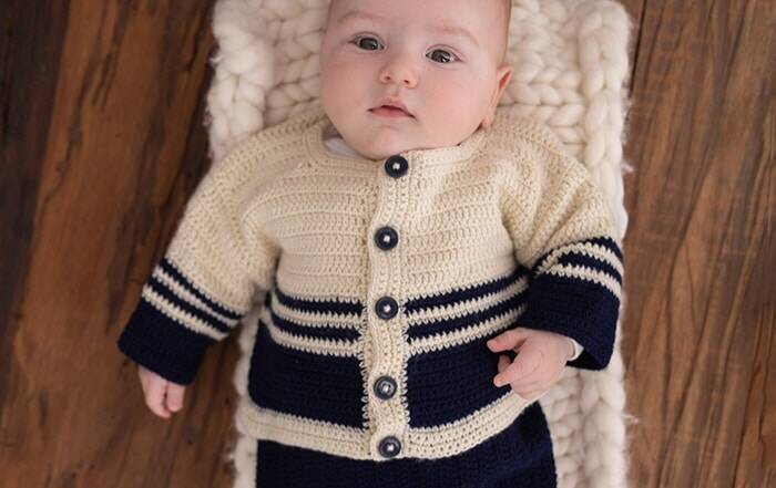 Conjunto de Crochê Marinho: Seu bebê vai ficar ainda mais charmoso