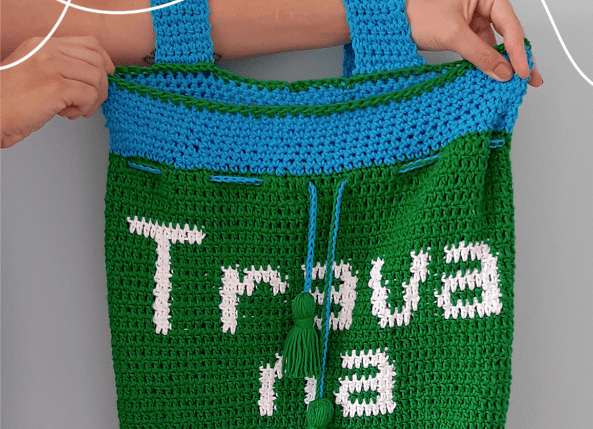 Mochila de crochê – Trava na beleza – Fio Ateliê