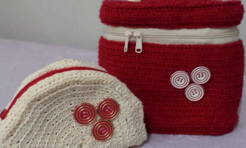 Kit necessaire e frasqueira