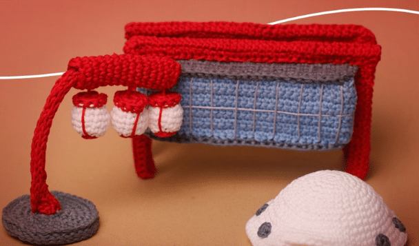 Amigurumi de arquitetura – feito com fio Bella Arte