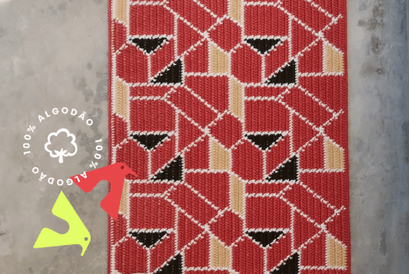 Tapete de crochê Caquinhos – Fio conduzido com ATELIÊ NATUREZA