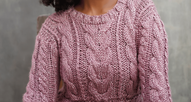 Blusa Rosé com tranças – Em tricô