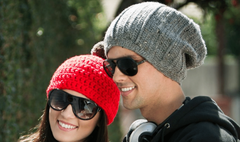 Gorro cinza masculino em  tricô (Cisne Acalanto)
