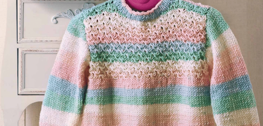 Blusa infantil mesclada em tricô