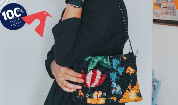 Bolsa Envelope Vintage – Tapeçaria com fio PARATAPET