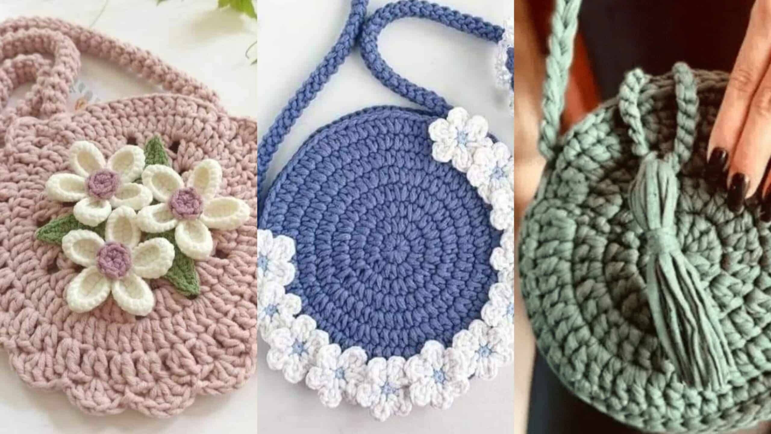 22 Bolsinhas de Crochê Adoráveis pra te Inspirar!