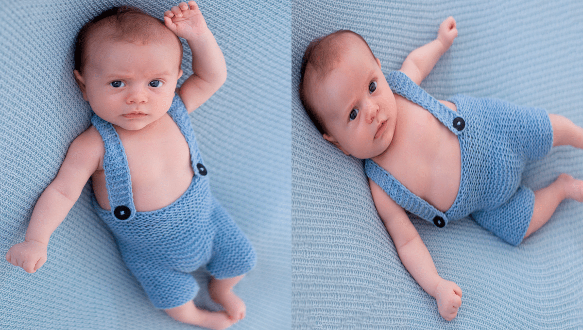 Jardineira de Crochê New Born Azul Linda e Fácil Para seu Bebê
