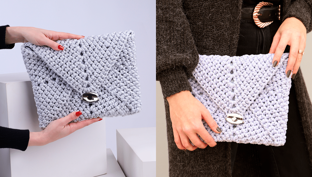 Bolsa em Crochê Glamour Elegante e Fácil de Fazer com Gráfico