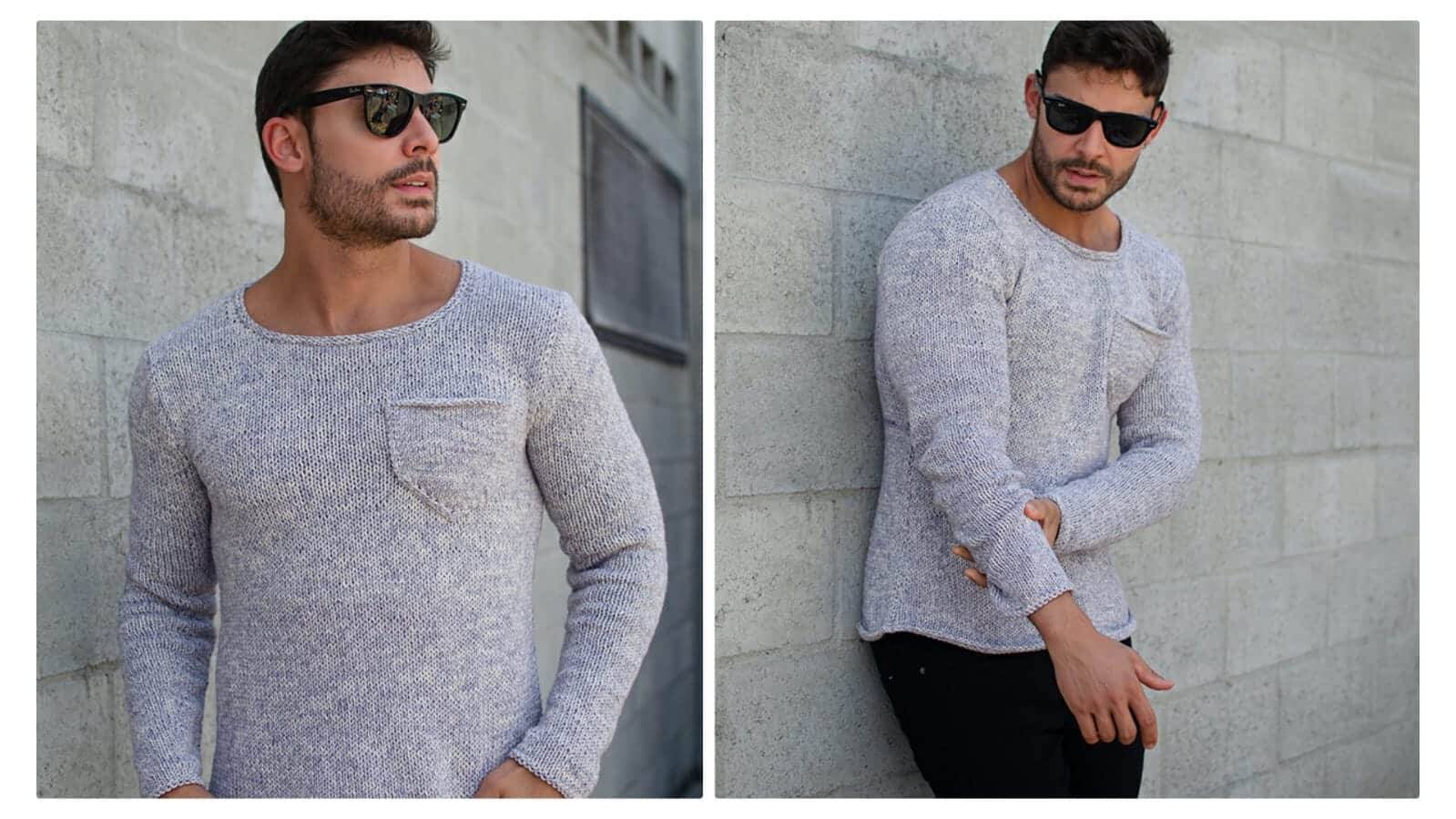 Blusa De Tricô Pedro Com Gráficos Passo a Passo