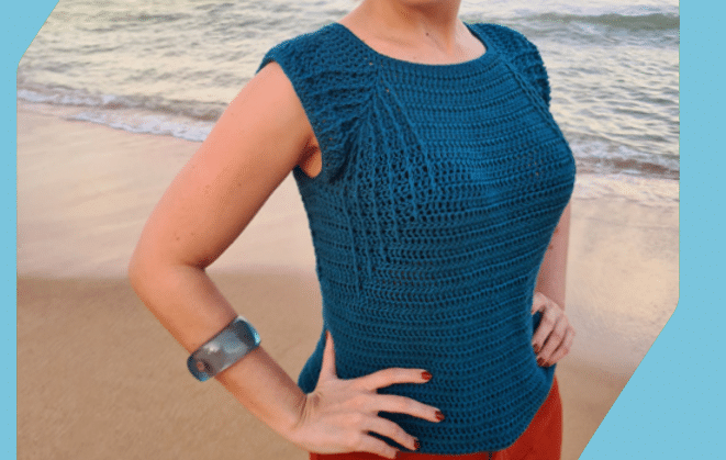 Blusa Topdown em Crochê Tomie