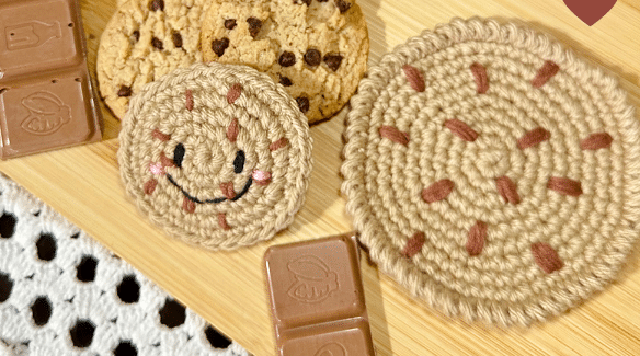 Cookie de crochê – Porta copos com fio KOTINI