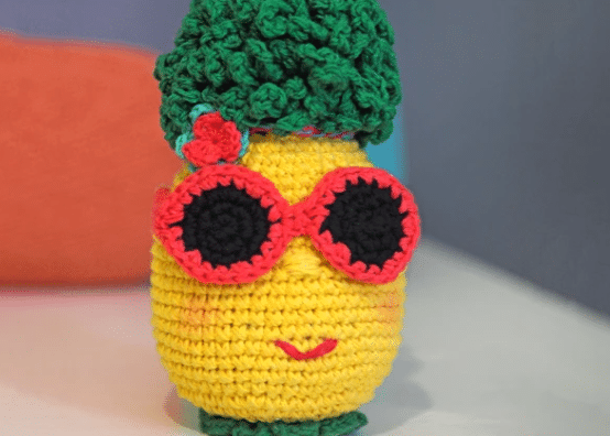 Amigurumi de Crochê Abacaxi Cal