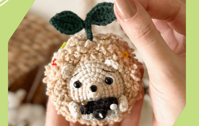 Amigurumi Ouriço fotógrafa – Fio BALLOON AMIGO e WEBB