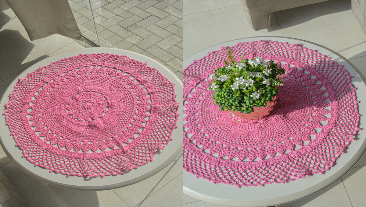 Toalha de Mesa em Crochê  Urban Passo A Passo