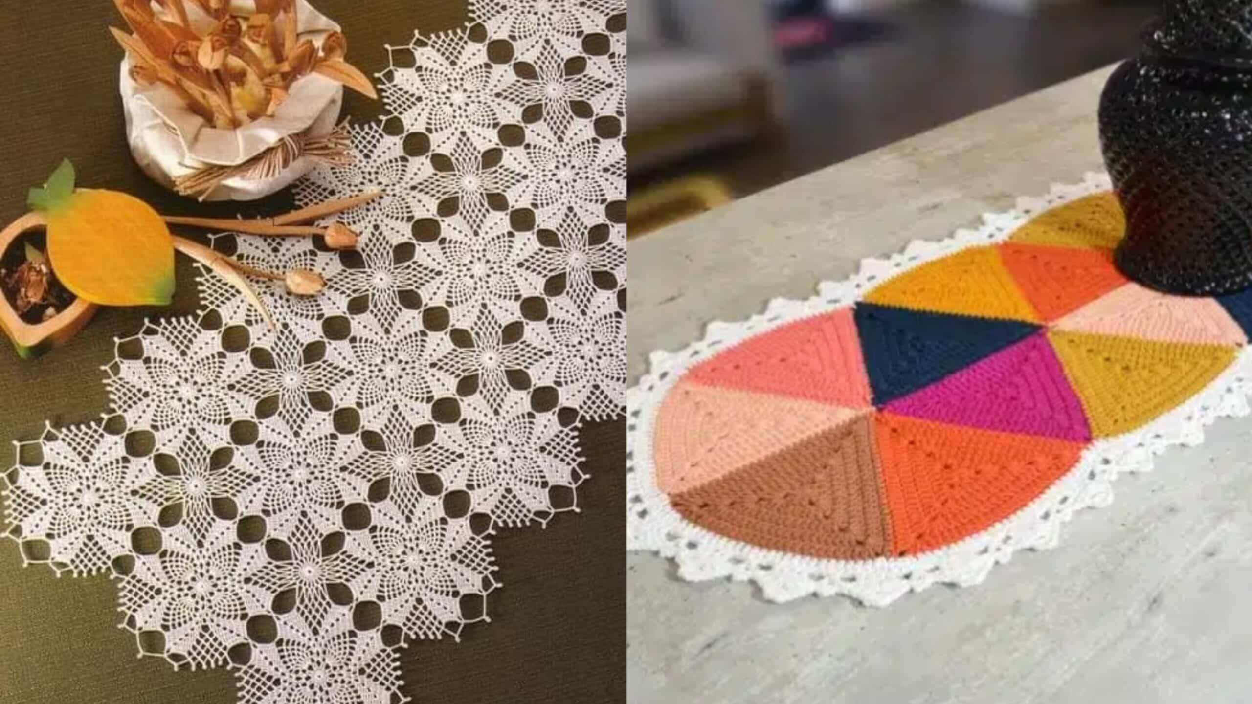 15 Trilhos de Mesa em Crochê com Gráficos: Lindas Ideias para Seu Lar