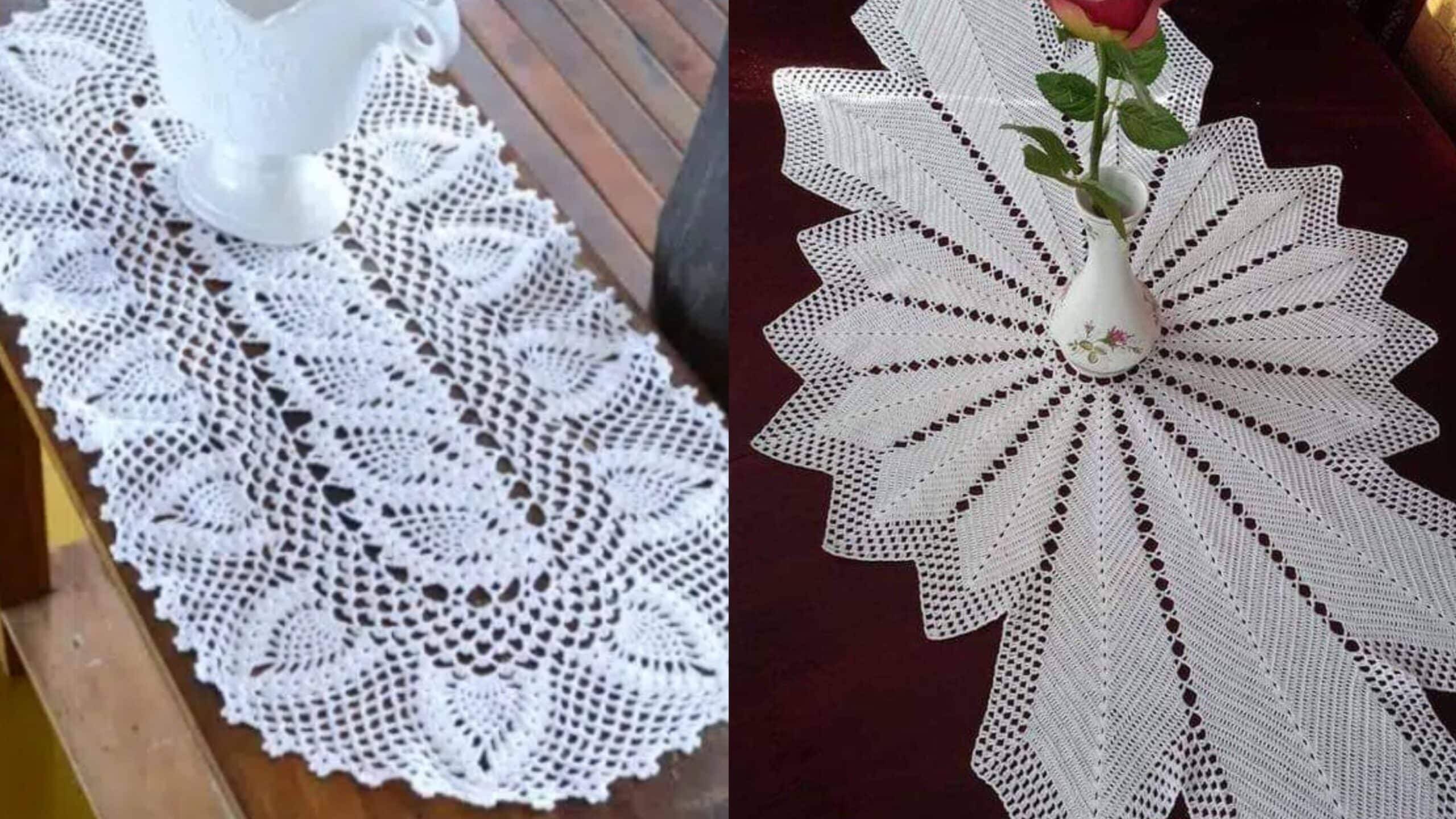 Caminhos de Mesa em Crochê para Sua Mesa Posta