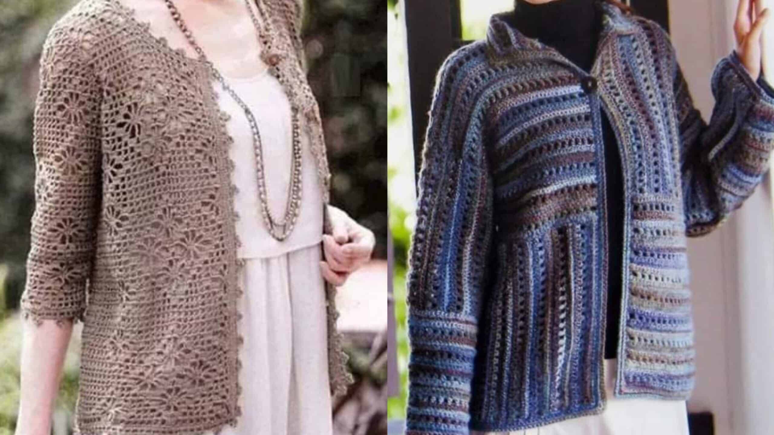 Casaquinhos em Crochê com Lindos Estilos com Gráficos Parte 3