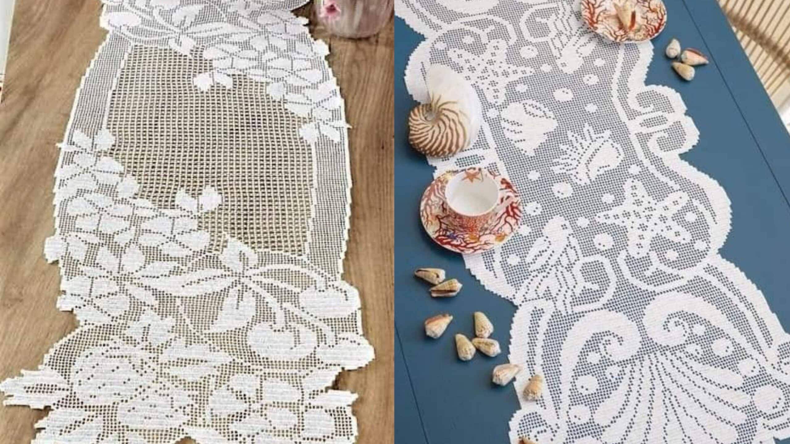 28 Trilhos de Mesa em Crochê: Gráficos Exclusivos