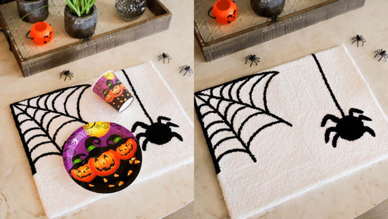 Jogo Americano Punch Needle Teia de Aranha