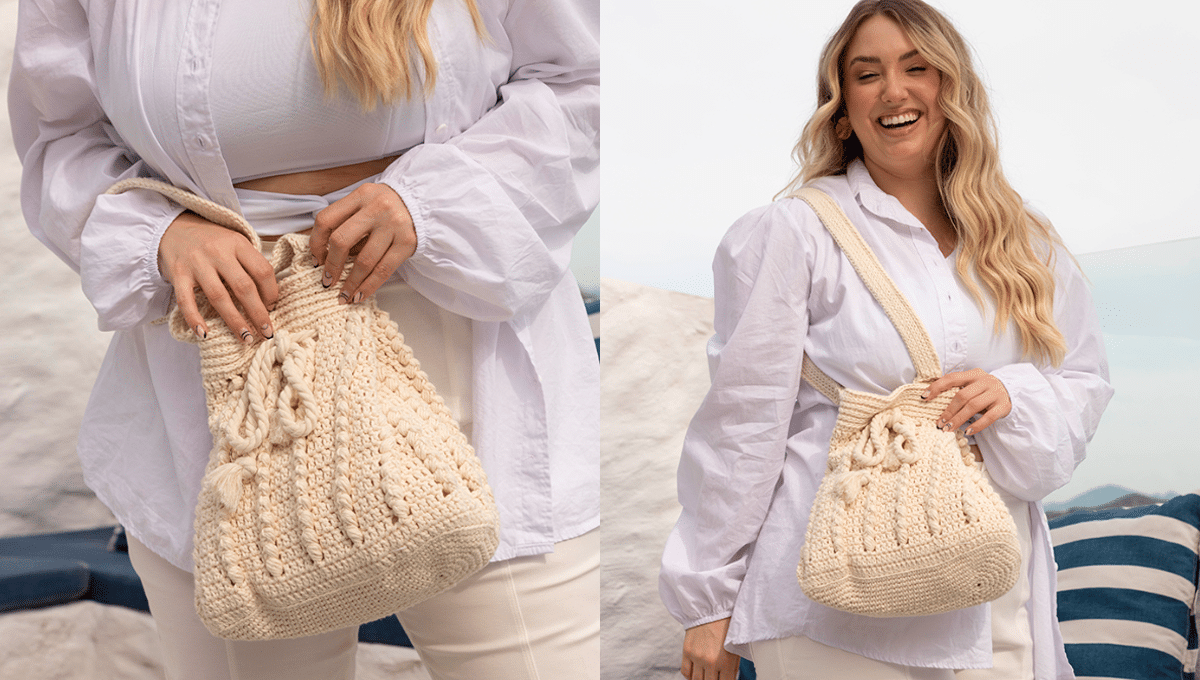 Bolsa de Crochê Natural Linda e Fácil de Fazer Passo a Passo