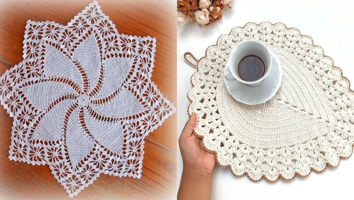 13 Sousplats de Crochê Belos com Gráficos Fáceis de Copiar