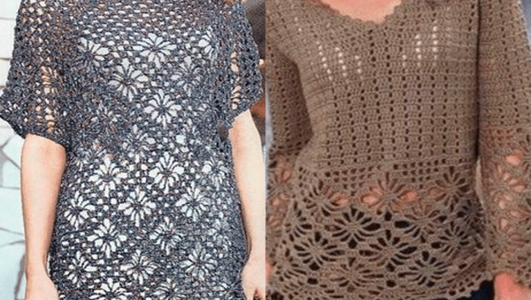 Blusas de Crochê com Pontos Vazados