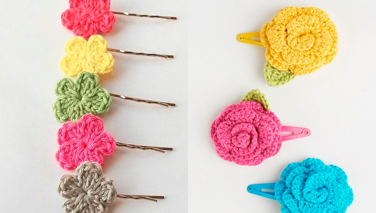 Presilhas para Cabelo Decoradas com Crochê – Inspirações Fáceis para Copiar