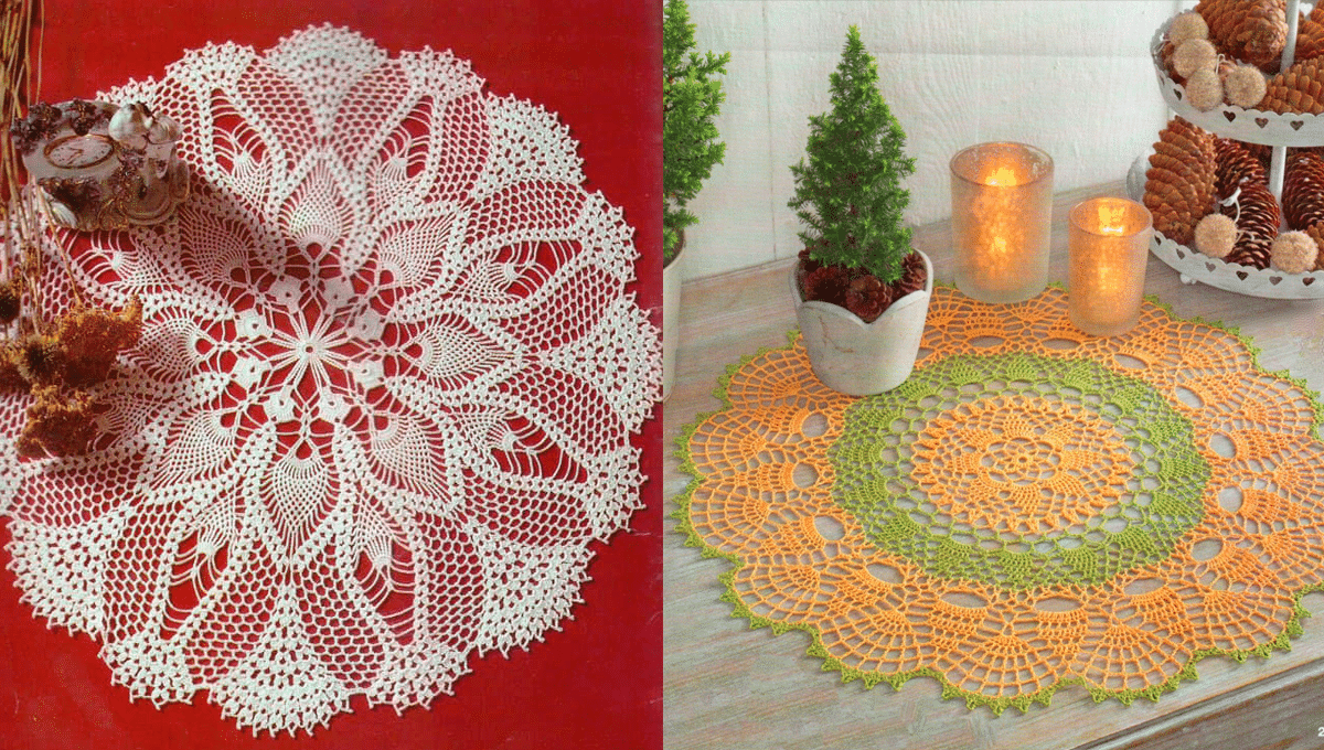 Centros de Mesa em Crochê Redondo com Gráficos Belíssimos – 2