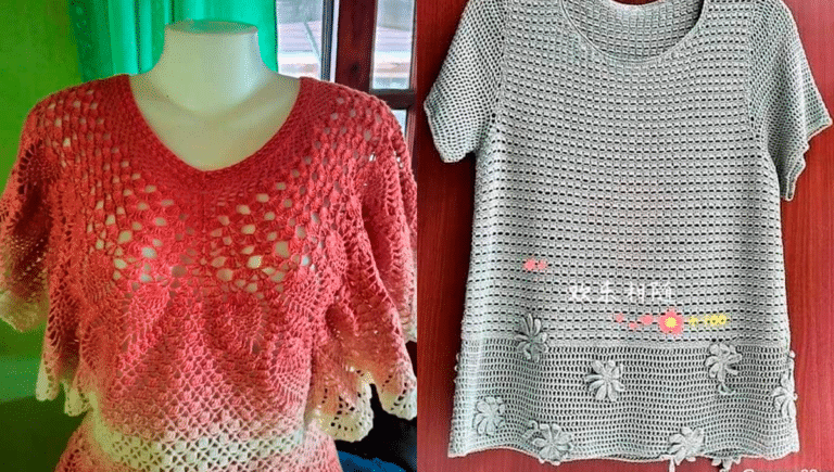 Blusas Delicadas e Rendadas de Crochê