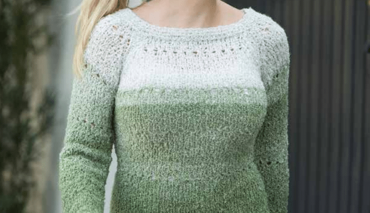 Blusa de tricô verde mescla – Cisne Dual