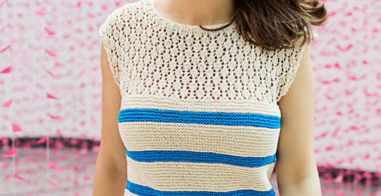 Blusa de tricô bege (Camila Fashion) – Fácil de fazer