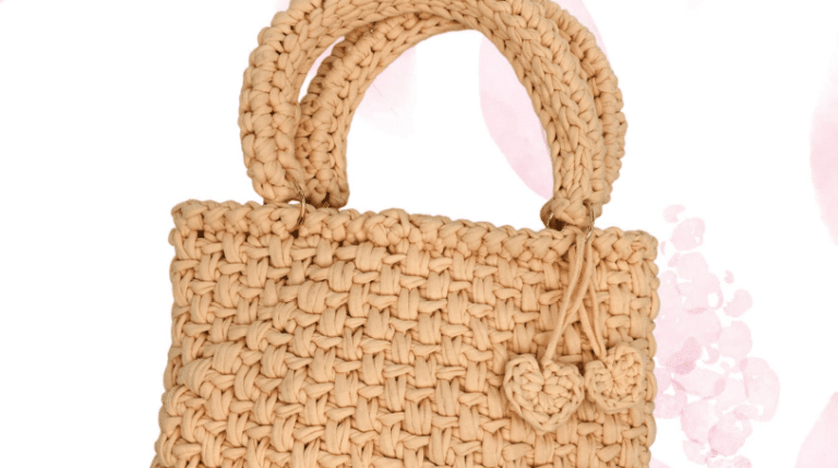 Bolsa de crochê Com Fio de Malha