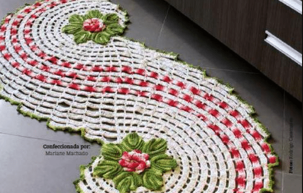 Passadeira de crochê em Espiral