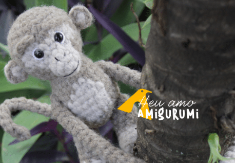 Amigurumi Macaquinho em crochê Lino