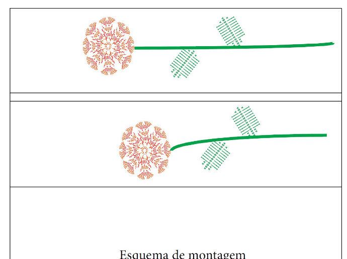 Tapete de mesa de crochê com flores