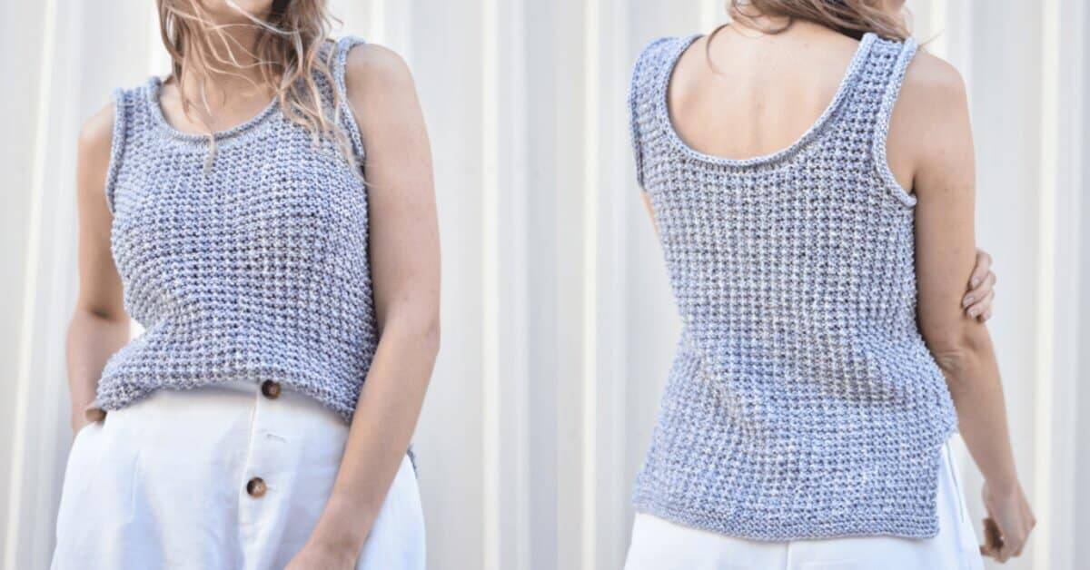 Regata básica de tricô com gráficos detalhados; Confira!