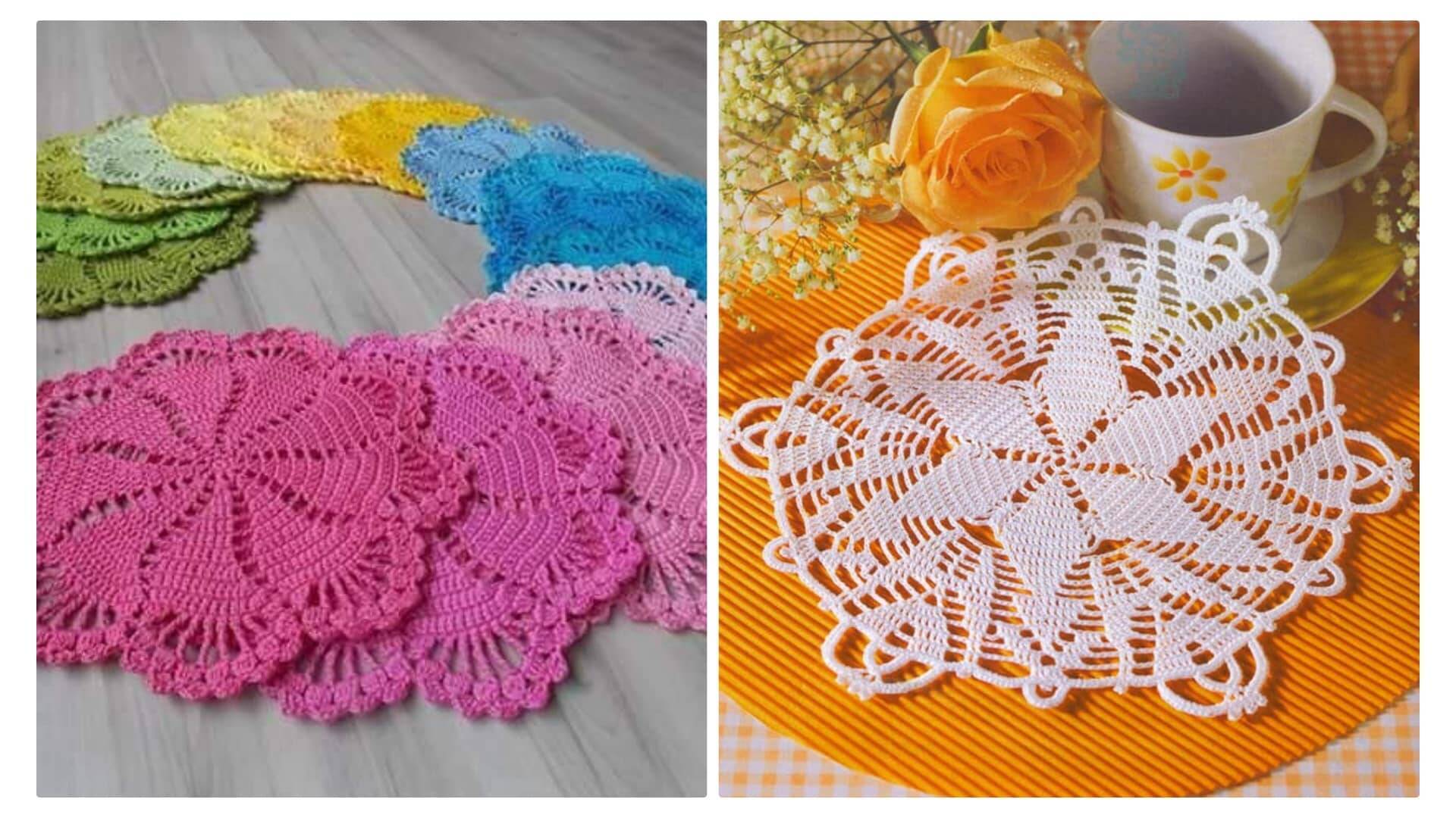 Mesa Posta: 20 Toalhas de Crochê e Trilhos de Mesa com Graficos Pt 1