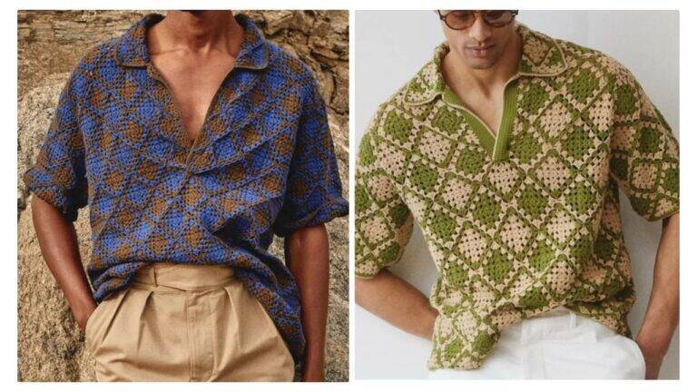 Moda com Squares de Crochê